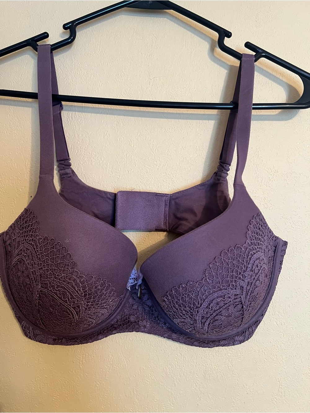 ThirdLove Lace Plunge Underwire Bra in Purple